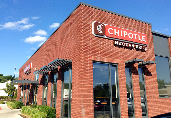 Chipotle Mexican Grill restaurant building representing businesses that lost clients with poor decisions.
