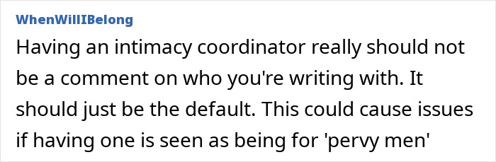 Text post by WhenWillIBelong discussing intimacy coordinators and issues faced by Jennifer Lawrence with male co-stars. Text post by WhenWillIBelong discussing intimacy coordinators and issues faced by Jennifer Lawrence with male co-stars.