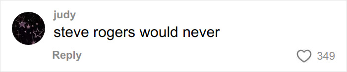 Comment on social media mentioning Steve Rogers, related to Chris Evans cheating rumors and viral blind items amid childbirth.