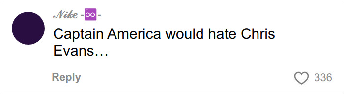 Social media comment hinting at Chris Evans cheating rumors spread amid childbirth news.