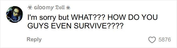 Comment expressing shock and disbelief about the cost people in America pay for ambulance rides and survival struggles.