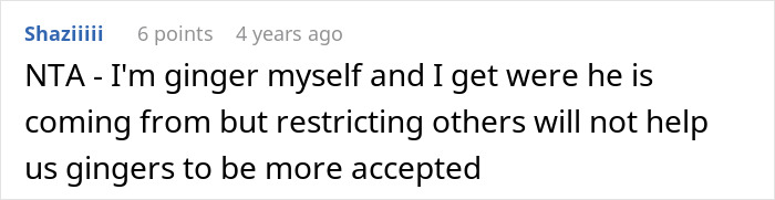 Comment discussing the impact of dyeing hair orange and the drama it causes among classmates. Comment discussing the impact of dyeing hair orange and the drama it causes among classmates.