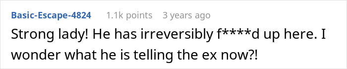 Screenshot of a supportive, kind, and attentive husband being criticized for making fun of his wife to his cheating ex-wife. Screenshot of a supportive, kind, and attentive husband being criticized for making fun of his wife to his cheating ex-wife.