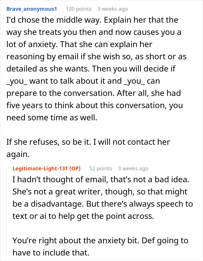 Reddit conversation discussing best friend no contact returns, anxiety, and using email to communicate and clarify feelings. Reddit conversation discussing best friend no contact returns, anxiety, and using email to communicate and clarify feelings.