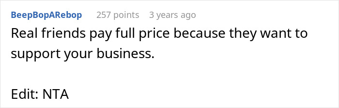 Comment on a forum post discussing a bride wanting to upgrade her honeymoon at a bridesmaid’s expense and receiving a reality check.