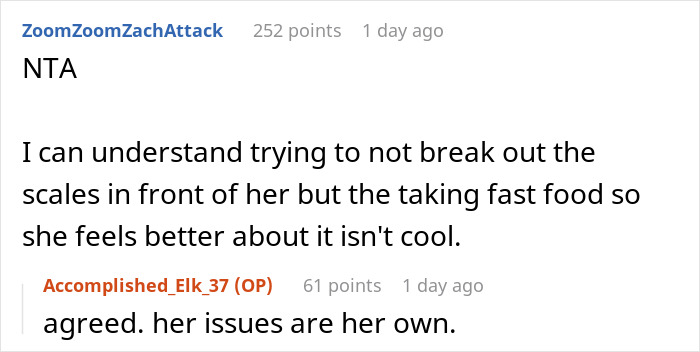 Reddit discussion about health nut roommate being encouraged to eat fast food to address eating disorder triggers. Reddit discussion about health nut roommate being encouraged to eat fast food to address eating disorder triggers.