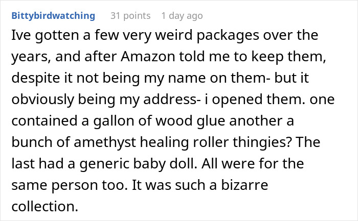 User sharing experience of receiving wrong packages, company expecting return on user’s own dime, causing frustration.