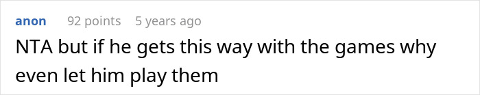 Screenshot of a forum comment discussing a teen breaking a new chair and asking dad to replace it. Screenshot of a forum comment discussing a teen breaking a new chair and asking dad to replace it.