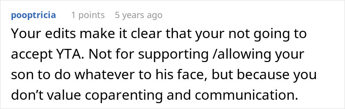 Comment on a parenting forum about a dad approving 12-year-old son's mole removal without mom’s consent, calling it cosmetic surgery. Comment on a parenting forum about a dad approving 12-year-old son's mole removal without mom’s consent, calling it cosmetic surgery.