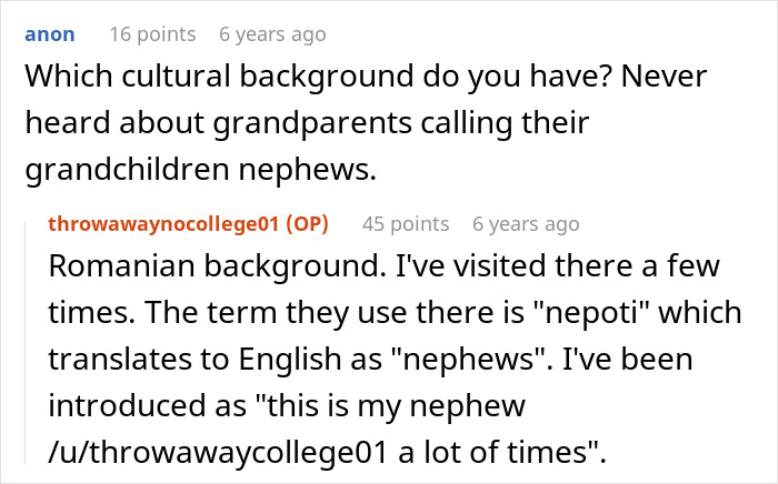 Reddit conversation about cultural terms for nephews involving mom affair college money dad discussion. Reddit conversation about cultural terms for nephews involving mom affair college money dad discussion.