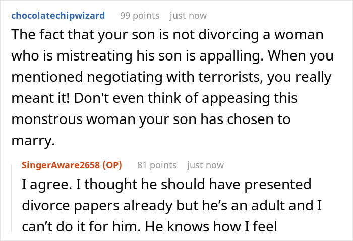Commenters discuss a jealous wife demanding removal of ex’s photos from hubby's mom’s house.