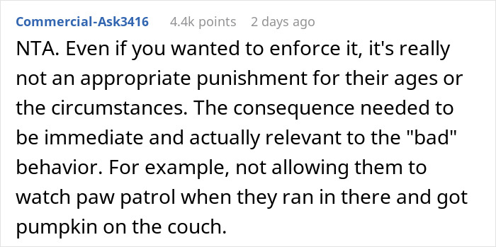 Screenshot of an online forum comment discussing a lady's power trip causing Halloween issues for boyfriend's kids and the angry mom. Screenshot of an online forum comment discussing a lady's power trip causing Halloween issues for boyfriend's kids and the angry mom.