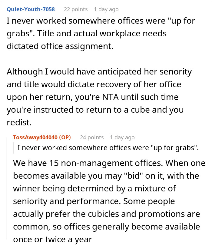 Woman expects her private office back after working from home for two years and faces an unexpected reality check. Woman expects her private office back after working from home for two years and faces an unexpected reality check.