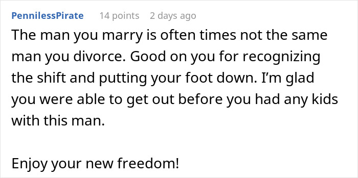 Screenshot of a comment discussing a man treating his wife like a servant and the impact on their relationship attraction. Screenshot of a comment discussing a man treating his wife like a servant and the impact on their relationship attraction.