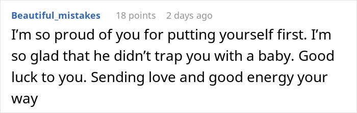 Screenshot of a Reddit comment praising someone for putting themselves first after a man treats his wife like his servant. Screenshot of a Reddit comment praising someone for putting themselves first after a man treats his wife like his servant.