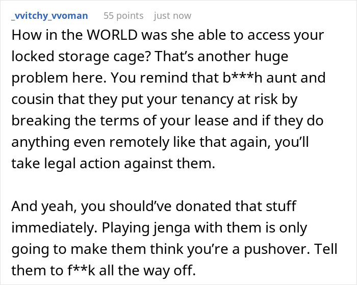 Comment on tenant’s locked storage cage access issue involving aunt crib storage baby concerns and lease terms risks. Comment on tenant’s locked storage cage access issue involving aunt crib storage baby concerns and lease terms risks.