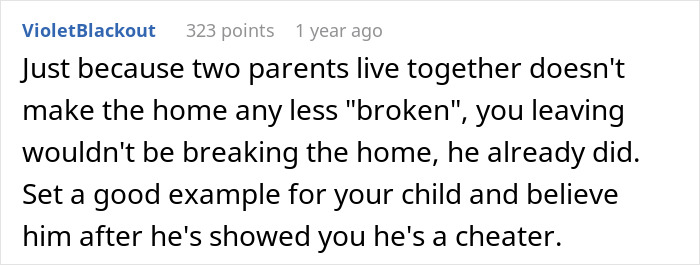 Comment on cheating man during wife’s pregnancy and postpartum, discussing breaking home and setting an example for the child. Comment on cheating man during wife’s pregnancy and postpartum, discussing breaking home and setting an example for the child.