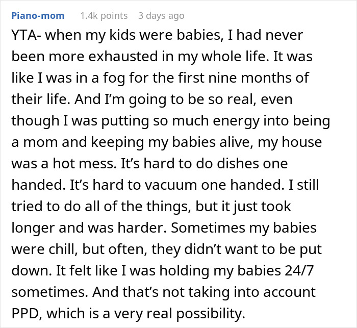 Comment discussing the exhausting reality of being a stay-at-home mom and the challenges it entails. Comment discussing the exhausting reality of being a stay-at-home mom and the challenges it entails.