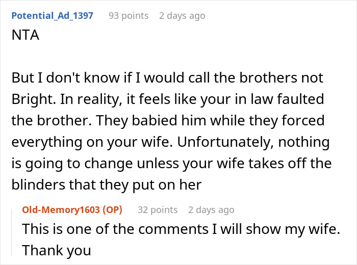 Reddit discussion about a man supporting his in-laws and anger over mother-in-law cutting wife out of will. Reddit discussion about a man supporting his in-laws and anger over mother-in-law cutting wife out of will.