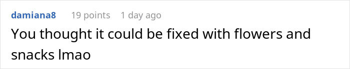 Screenshot of an online comment reacting to a failed wedding vow written with ChatGPT, highlighting AI users losing again. Screenshot of an online comment reacting to a failed wedding vow written with ChatGPT, highlighting AI users losing again.