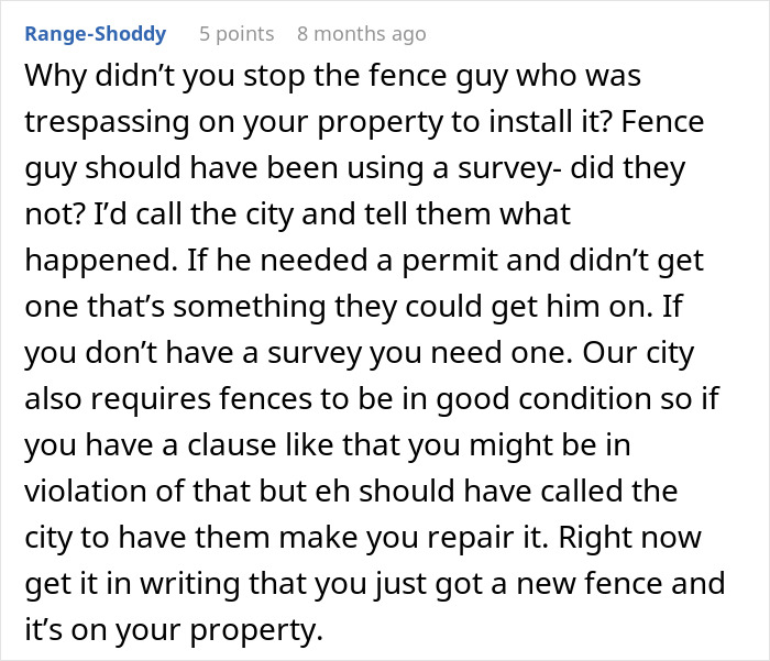 Neighbor replaces rotten fence without agreement, man refuses to pay $2000, dispute over property and fence installation. Neighbor replaces rotten fence without agreement, man refuses to pay $2000, dispute over property and fence installation.