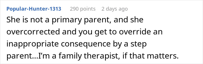 Comment about a step parent going on a power trip, causing tension with boyfriend’s kids and their angry mom. Comment about a step parent going on a power trip, causing tension with boyfriend’s kids and their angry mom.