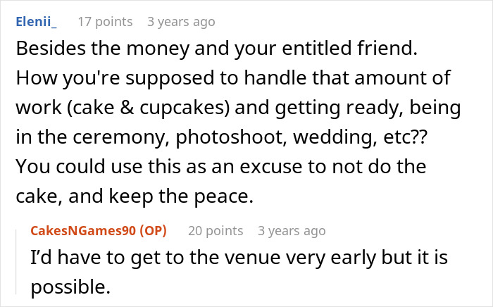 Text conversation about a bride wanting to upgrade her honeymoon at the bridesmaid’s expense and handling wedding duties.