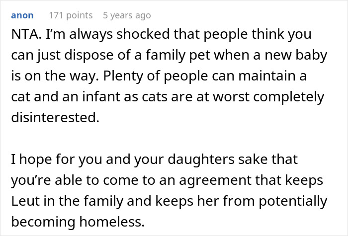 Pregnant Daughter Decides To Put Dad’s Cat In A Shelter Because Of Her Baby’s Safety, Gets Kicked Out Pregnant Daughter Decides To Put Dad’s Cat In A Shelter Because Of Her Baby’s Safety, Gets Kicked Out