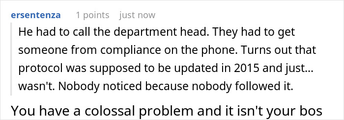 Text message conversation about boss enforcing strict rules by the book causing office shutdown and compliance issues. Text message conversation about boss enforcing strict rules by the book causing office shutdown and compliance issues.