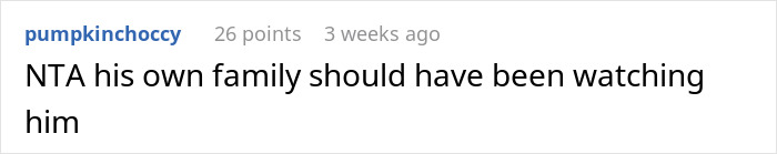 Screenshot of a Reddit comment saying a family should have been watching the kid running into traffic, discussion about fault. Screenshot of a Reddit comment saying a family should have been watching the kid running into traffic, discussion about fault.