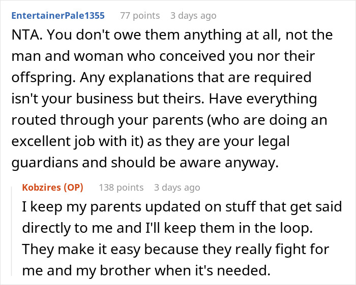 Reddit conversation about parents wanting their abandoned son to reconnect and play happy family with siblings. Reddit conversation about parents wanting their abandoned son to reconnect and play happy family with siblings.