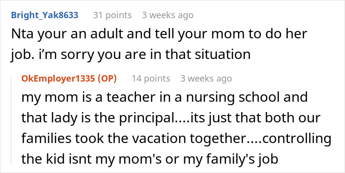 Screenshot of an online discussion about a teen being blamed for not stopping a kid from running into traffic. Screenshot of an online discussion about a teen being blamed for not stopping a kid from running into traffic.