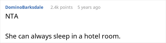 Screenshot of online comment discussing pregnant sister-in-law offended over being given an air mattress instead of the couple's room. Screenshot of online comment discussing pregnant sister-in-law offended over being given an air mattress instead of the couple's room.