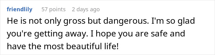 Comment expressing concern about a man treating his wife like a servant and hoping for her safety and happiness. Comment expressing concern about a man treating his wife like a servant and hoping for her safety and happiness.