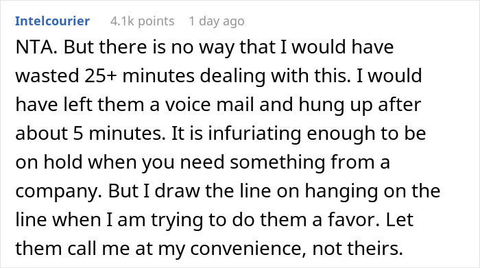 Comment discussing frustration with a company sending packages to the wrong address and return costs expected from recipient.