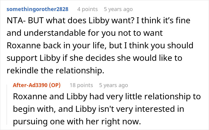 Reddit discussion about a lady neglecting siblings, wanting to reconnect after years, and family tension in comments.