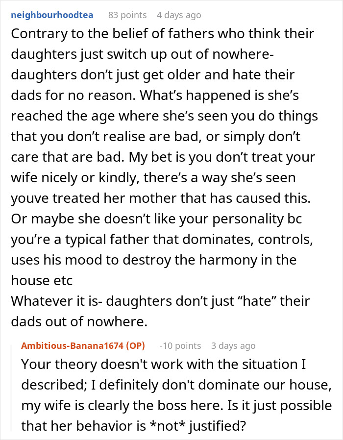 Man suffers teen’s rude attitude for years, struggles with family dynamics and considers ending relationships.