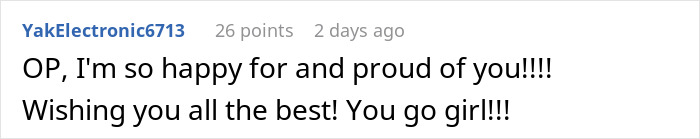 Screenshot of a social media comment praising and encouraging a woman, related to a man treating wife like servant. Screenshot of a social media comment praising and encouraging a woman, related to a man treating wife like servant.