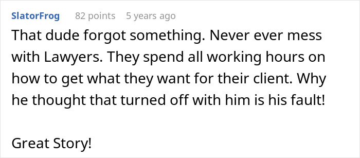 Comment about lawyers turning a simple bagel delivery into a corporate comedy situation online.