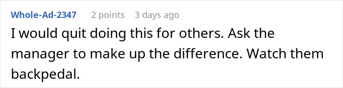 Screenshot of an online comment about coworkers ghosting the birthday organizer and issues with Venmo payments. Screenshot of an online comment about coworkers ghosting the birthday organizer and issues with Venmo payments.