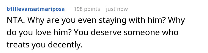 Screenshot of a social media comment discussing relationship issues and respect, related to fiance babysit daughter hunting topic. Screenshot of a social media comment discussing relationship issues and respect, related to fiance babysit daughter hunting topic.