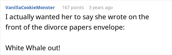 Screenshot of an online comment discussing a woman discovering her husband’s unkind behavior toward his cheating ex-wife. Screenshot of an online comment discussing a woman discovering her husband’s unkind behavior toward his cheating ex-wife.