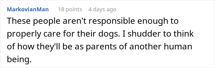 Commenter expressing frustration about neighbors who can't keep their dogs quiet and are irresponsible pet owners. Commenter expressing frustration about neighbors who can't keep their dogs quiet and are irresponsible pet owners.