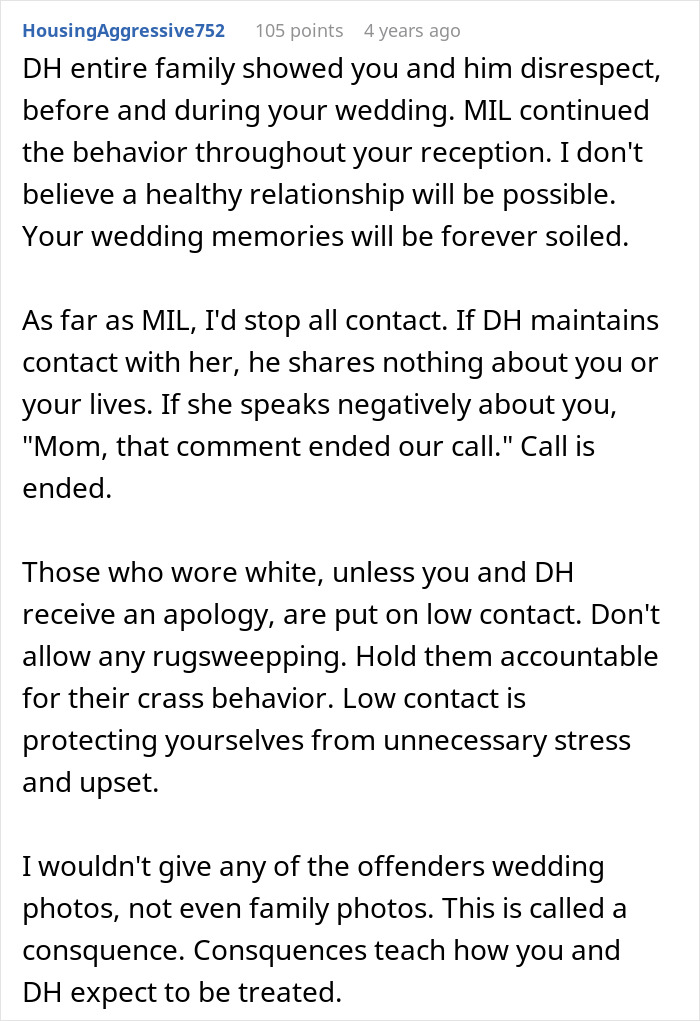 Reddit comment discussing son’s appalled reaction to mom’s behavior ruining wedding day and family disrespect. Reddit comment discussing son’s appalled reaction to mom’s behavior ruining wedding day and family disrespect.