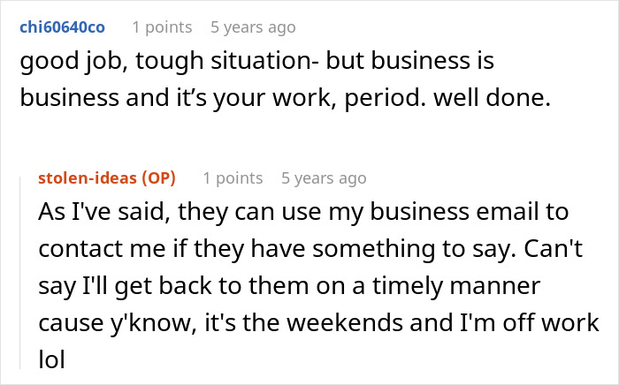 Reddit comments about a woman stealing her sister-in-law’s book and losing profits after publishing it illegally.