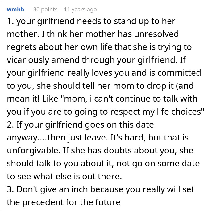 Advice on how a mom destroys her daughter’s happy relationship after sending her on a date with unresolved regrets.