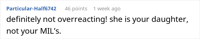 Comment on a social post expressing support for a mom facing in-laws mocking her daughter’s paganism and bringing forbidden foods.