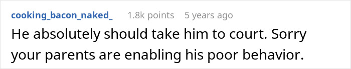 Comment criticizing fiancé threatening legal action, highlighting bride’s family conflict and court dispute concerns. Comment criticizing fiancé threatening legal action, highlighting bride’s family conflict and court dispute concerns.