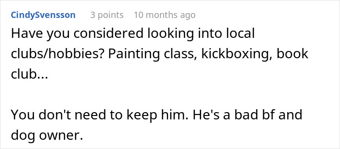 Screenshot of a comment discussing a woman buying expensive gifts for her boyfriend&rsquo;s kids and relationship issues.