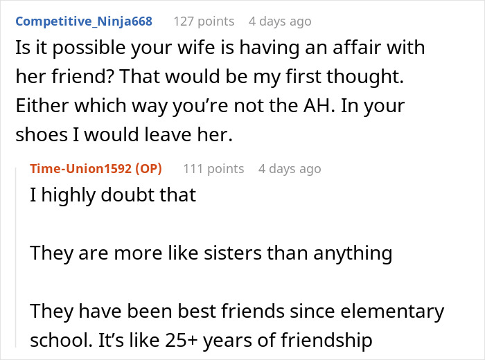 Reddit discussion on mom prioritizing widowed friend over kids, husband upset as situation lasts over a month.